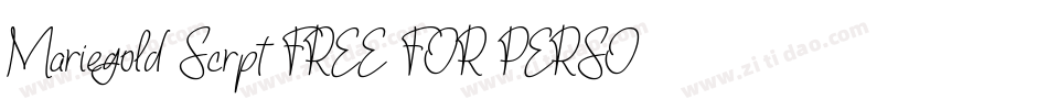 Mariegold Scrpt FREE FOR PERSONAL USE字体转换